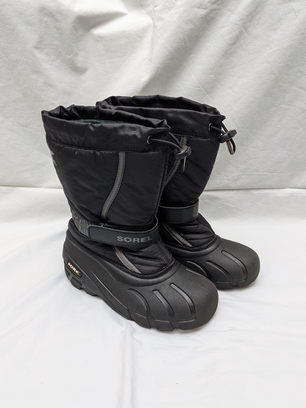 Sorel Boy Black Insulated Snow Boots Size 3